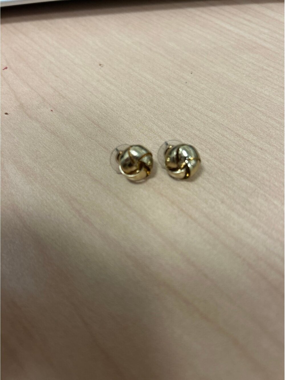 Gold Tone Twisted Knot Stud earrings